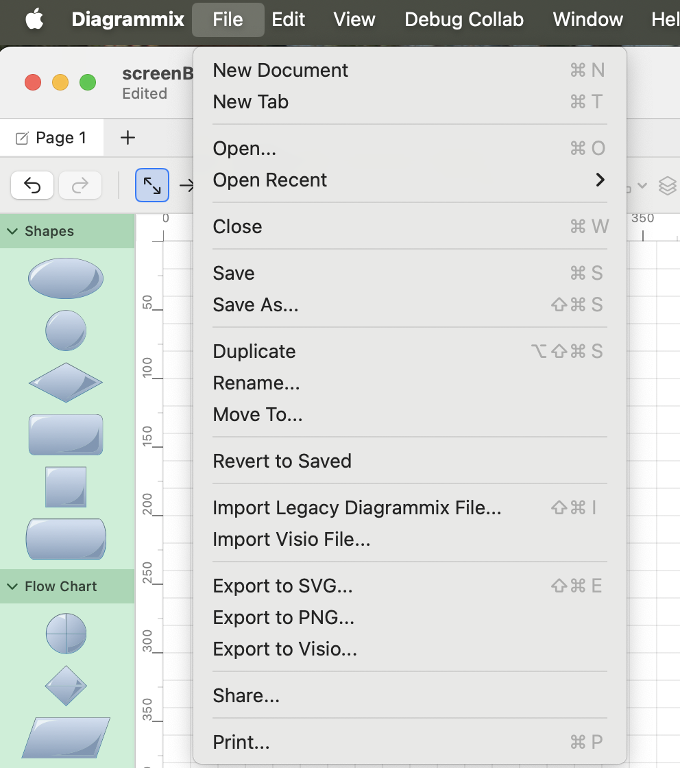 Boîte de dialogue d'import ancien